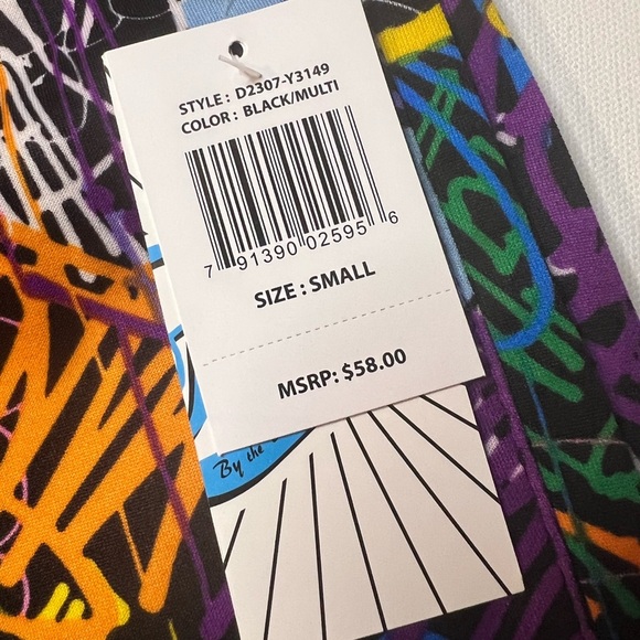 NWT Colorful Graffiti Men's Board Short No Liner Size Small (Z) - Picture 3 of 6